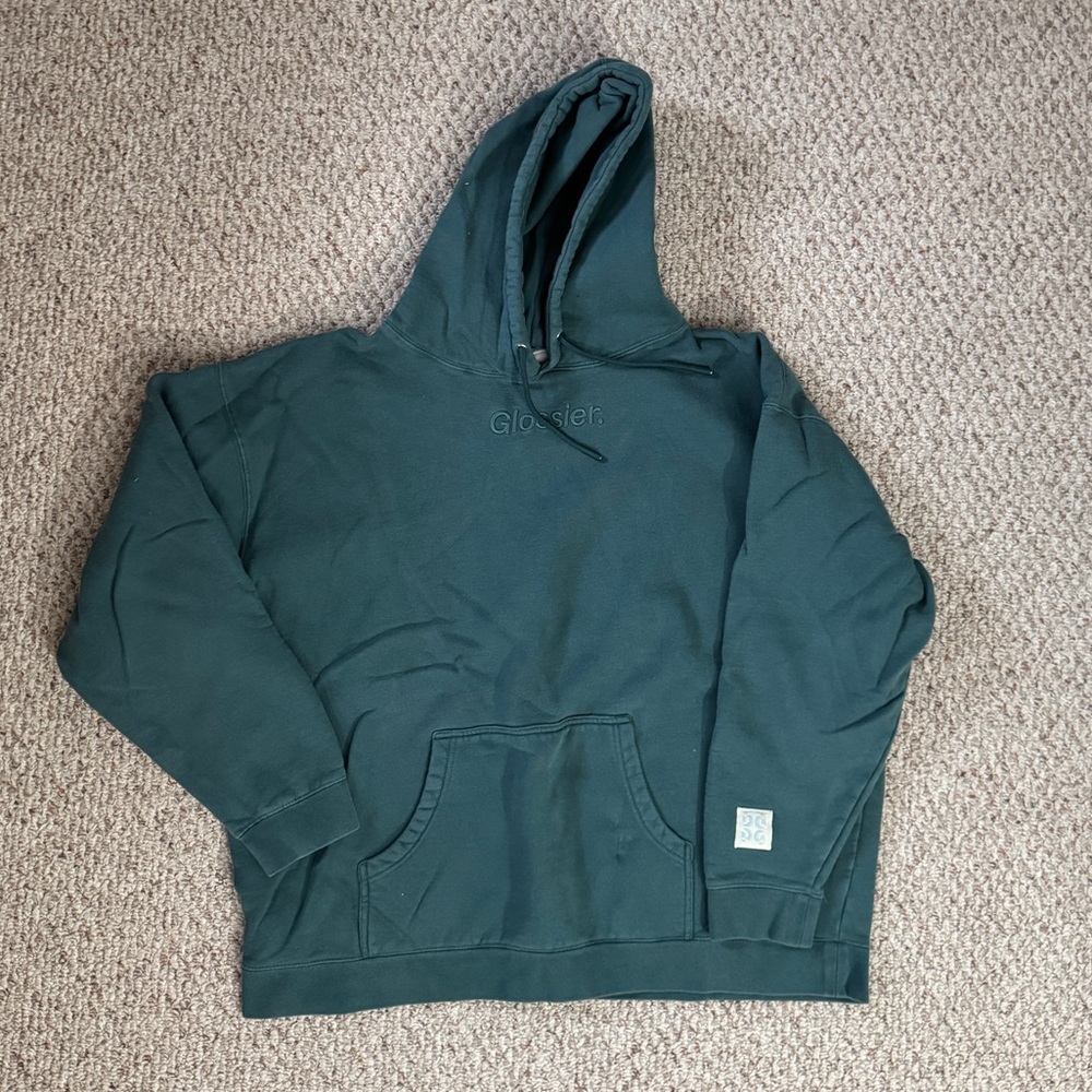 Glossier Embroidered Sage Hoodie